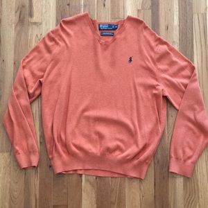 Orange Polo Ralph Lauren Pima Cotton Sweater